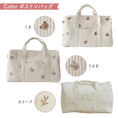 イブルバッグ 大容量ボストンバッグ トートバッグ マザーズバッグ 3wayショルダー コットン素材 洗える 軽量 旅行用 おしゃれ収納