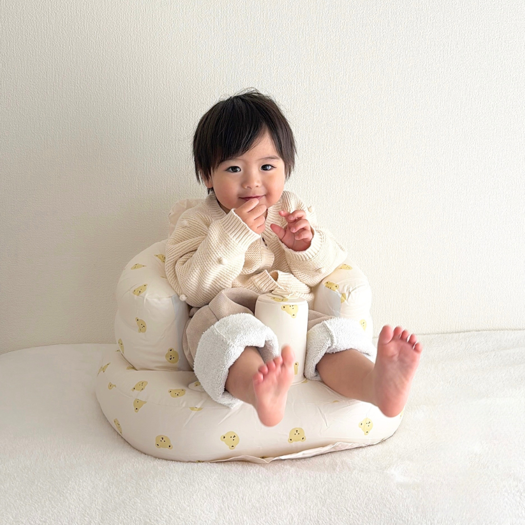ベビーチェア エアーチェア 赤ちゃん お座り練習 バスチェア 空気入れ不要 内蔵ポンプ PVC 軽量 コンパクト 離乳食チェア お風呂チェア ベビーソファ 持ち運び お出かけ 安定設計 新生児 ベビー用品
