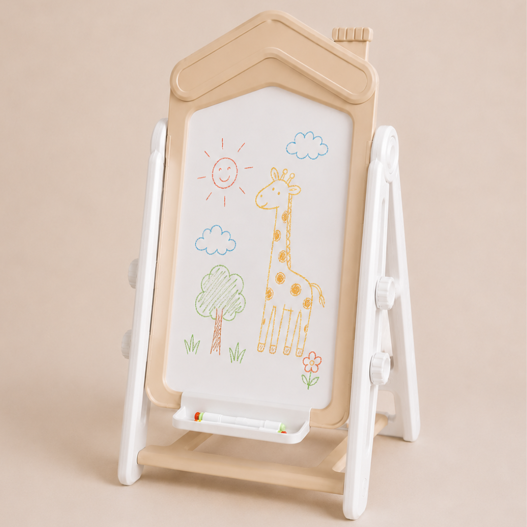 お絵かきボード ホワイトボード 子供 知育玩具 おえかきボード マグネットボード 絵本ラック 高さ調節 折りたたみ キッズボード 知育ボード おもちゃ 収納付き お絵描き 子ども 室内遊び プレゼント 幼児 ベビー用品
