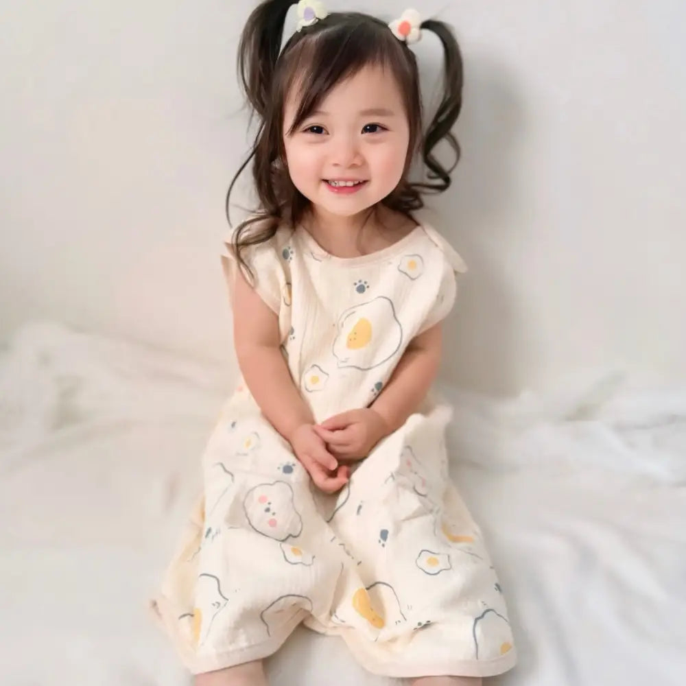 ベビースリーパー 2枚セット　2枚組　4重ガーゼ 2重ガーゼ コットン ベスト 袖なし 足まですっぽり かわいい  春 夏 秋 冬 1年中 赤ちゃん ベビー キッズ ガーゼスリーパー ベビー　スリーパー 大きいサイズ
