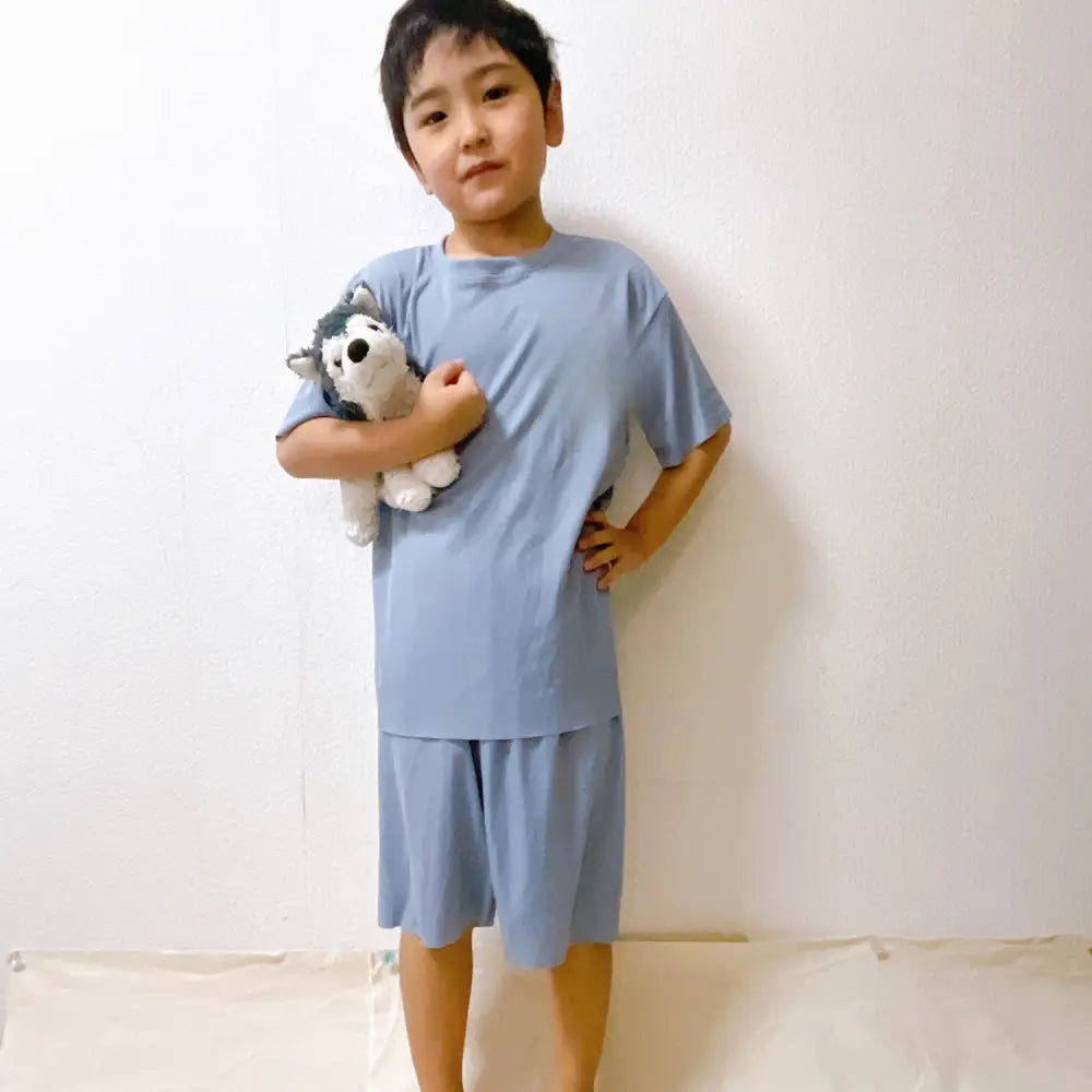 子ども パジャマ コットン100% 吸汗速乾 通気性 接触冷感 メッシュ素材 蒸れにくい 快適睡眠 部屋着 速乾洗濯可 男の子 女の子 120〜150cm