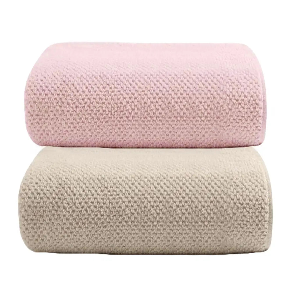 マイクロファイバータオル　大判バスタオル　速乾タオル　吸水タオル　ふんわり柔らか素材　敏感肌に優しいタオル　ビーチタオル　プールタオル　2枚セットタオル　軽量速乾バスタオル