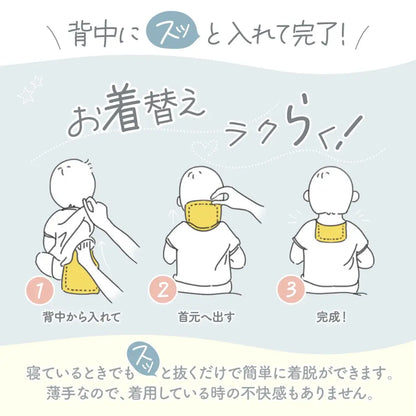 赤ちゃん汗取りパッド 新生児汗取りパッド 背中汗取りパッド ガーゼ汗取りパッド コットン 汗疹対策