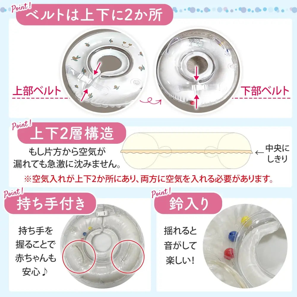 ベビーフロート くま柄 | オリーブ柄 直径39cm - ベビーフロート