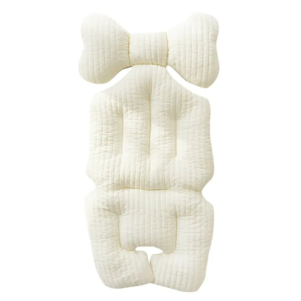 ベビーカー クッション 綿100% 天然染料 赤ちゃん用ヘッドサポート リボン型サポート 衝撃吸収クッション ベルト対応デザイン 取り付け簡単 洗濯機OK 新生児サポートシート