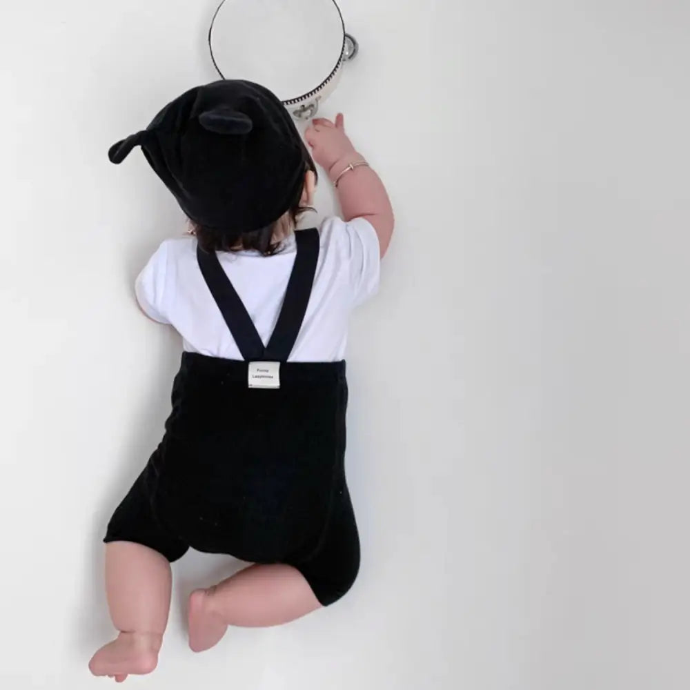 ベビーレギンス ストラップ付き ハーフ丈 伸縮性抜群 コットン素材 通気性 快適フィット 動きやすい 赤ちゃん服 出産祝い