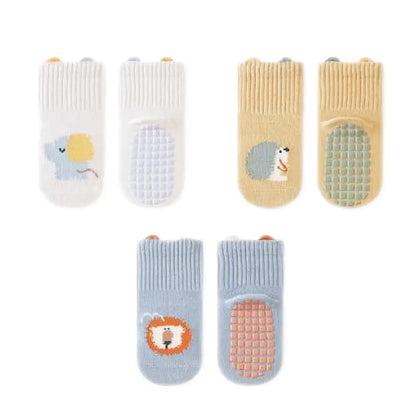 ベビー靴下 3足セット S(10cm) | M(12cm) - アニマルAセット / Sサイズ（10cm） - ベビー靴下