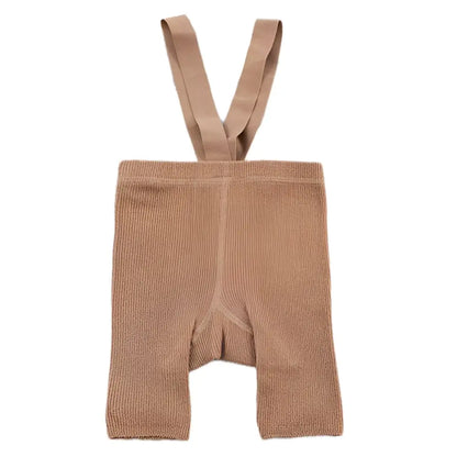 ベビーレギンス ストラップ付き ハーフ丈 伸縮性抜群 コットン素材 通気性 快適フィット 動きやすい 赤ちゃん服 出産祝い