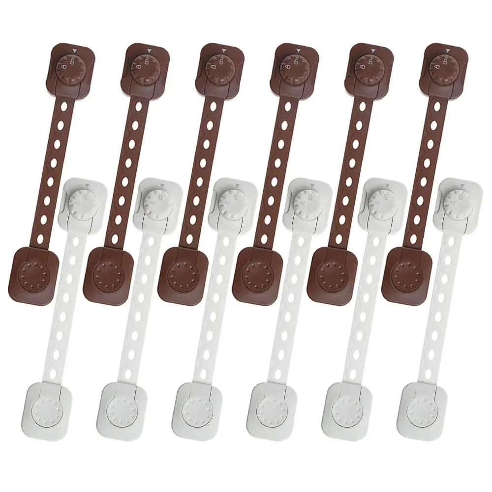 チャイルドロック 引き出しロック 扉ロック 子供安全対策 ベビーガード 事故防止 安全グッズ 大人だけ解除 ダイヤルロック 両面テープ 簡単設置 工具不要 家具ロック ベルト調整可能 カット可能 多用途 6個セット 乳児対策 イタズラ防止 家庭内安全