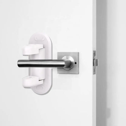 チャイルドロック ドアロック 窓ロック 子供安全対策 ペット安全対策 事故防止 ベビーガード セーフティロック 貼るだけ 簡単設置 強力粘着 大人だけ解除 ドアノブロック 家庭用安全グッズ 乳児保護 ペットいたずら防止 モノトーンデザイン ホワイト ブラック 2個セット