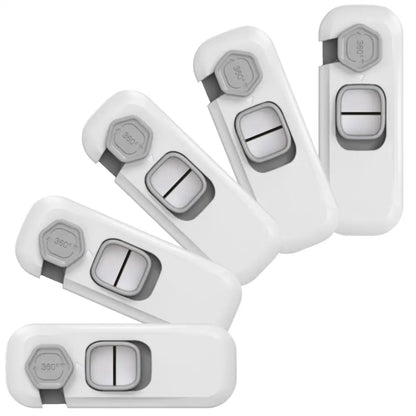 キャビネット用チャイルドロック　扉用　5個セット ドアストッパー チャイルドロック 赤ちゃん ベビー 戸口ロック ベビーガード 扉 ドア ロック 開き戸 ストッパー いたずら防止 安全ロック セーフティーグッズ ベビー用品 地震 冷蔵庫 引き出し 引き戸 戸棚　冷蔵庫 開き戸をロック 観音開き　観音扉　インテリア　おしゃれ　360°対応