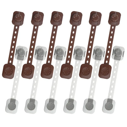 チャイルドロック 引き出しロック 扉ロック 子供安全対策 ベビーガード 事故防止 安全グッズ 大人だけ解除 ダイヤルロック 両面テープ 簡単設置 工具不要 家具ロック ベルト調整可能 カット可能 多用途 6個セット 乳児対策 イタズラ防止 家庭内安全