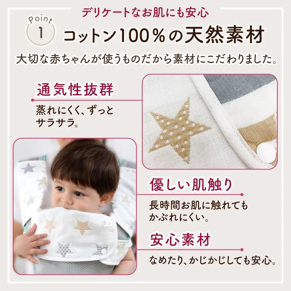 抱っこ紐カバー よだれカバー 抱っこひもカバー ベビー用品 育児グッズ 綿100％ コットン素材 肌に優しい 敏感肌対応 吸水性 速乾性 汚れ防止 汗対策 ママパパ兼用 2way対応 対面抱っこ 前向き抱っこ スナップボタン 着脱簡単 長さ調節可能 汎用タイプ 多ブランド対応 抱っこ紐保護 出産準備 洗い替え用
