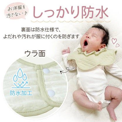 スタイ よだれかけ 防水 コットン100％ 赤ちゃん ベビー ビブ 出産祝い 6枚セット 吸水 通気性 ダブルスナップ 洗える 全方位ガード 女の子 男の子 可愛い 柄入り