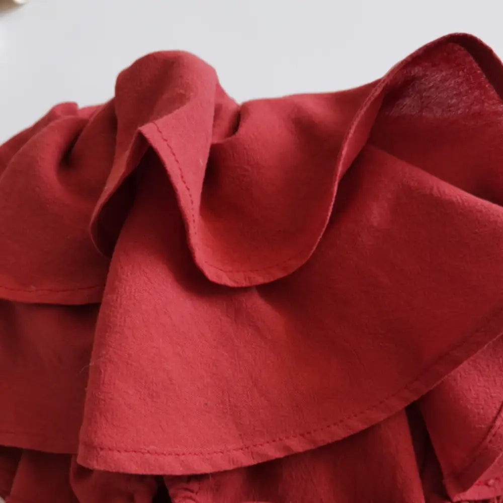 フリルオーバーパンツ コットン100％ - オーバーパンツ