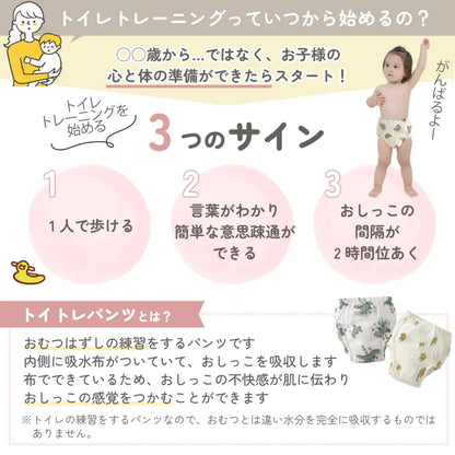 トイトレパンツ　おむつ外し練習パンツ　コットン100％トレーニングパンツ　6重ガーゼパンツ　8層吸水構造パンツ　防水層付きトイトレパンツ　伸縮性ウエストパンツ　洗濯機OKトレーニングパンツ　保育園用トイトレパンツ　おしゃれ子どもパンツ