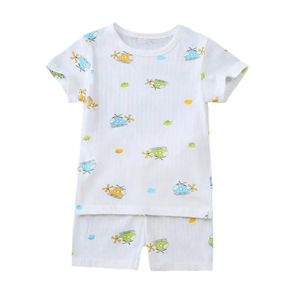 子ども パジャマ コットン100% 吸汗速乾 通気性 接触冷感 メッシュ素材 蒸れにくい 快適睡眠 部屋着 速乾洗濯可 男の子 女の子 120〜150cm