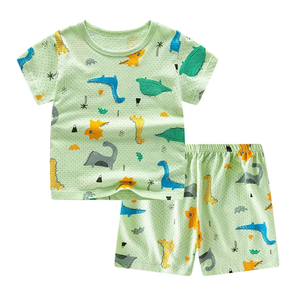 子ども パジャマ コットン100% 吸汗速乾 通気性 接触冷感 メッシュ素材 蒸れにくい 快適睡眠 部屋着 速乾洗濯可 男の子 女の子 120〜150cm