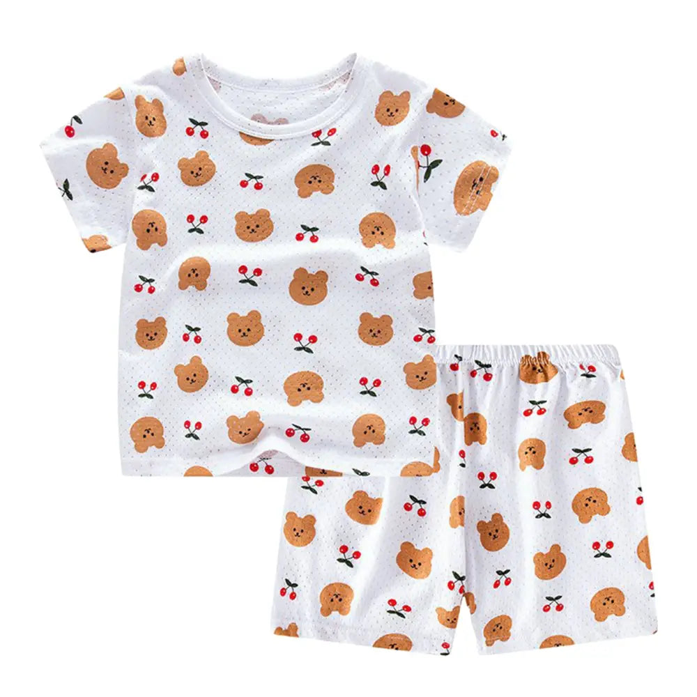 子ども パジャマ コットン100% 吸汗速乾 通気性 接触冷感 メッシュ素材 蒸れにくい 快適睡眠 部屋着 速乾洗濯可 男の子 女の子 120〜150cm