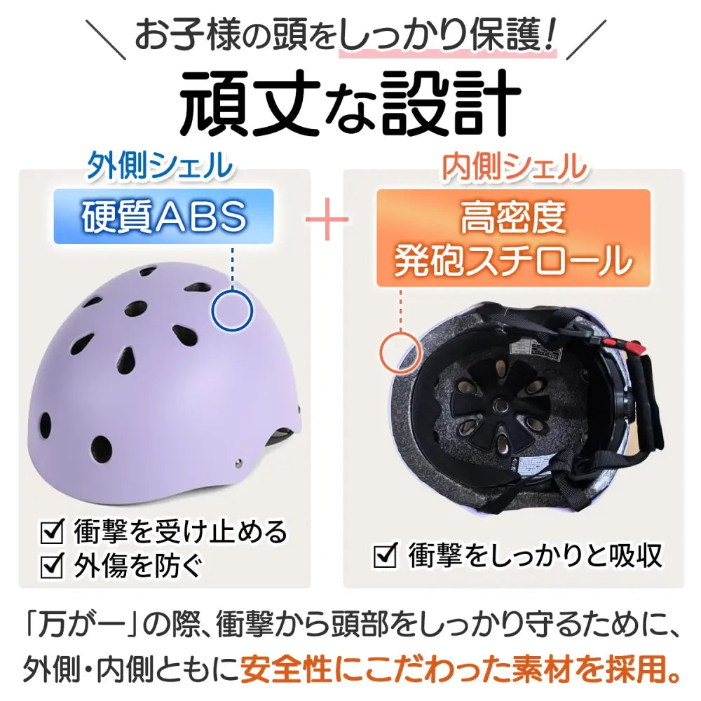 キッズヘルメット　軽量子ども用ヘルメット　自転車用ヘルメット　キックボード用ヘルメット　通気性抜群ヘルメット　高密度クッション付きヘルメット　サイズ調整可能ヘルメット　安全設計キッズヘルメット　首に優しい軽量ヘルメット　防災対策ヘルメット