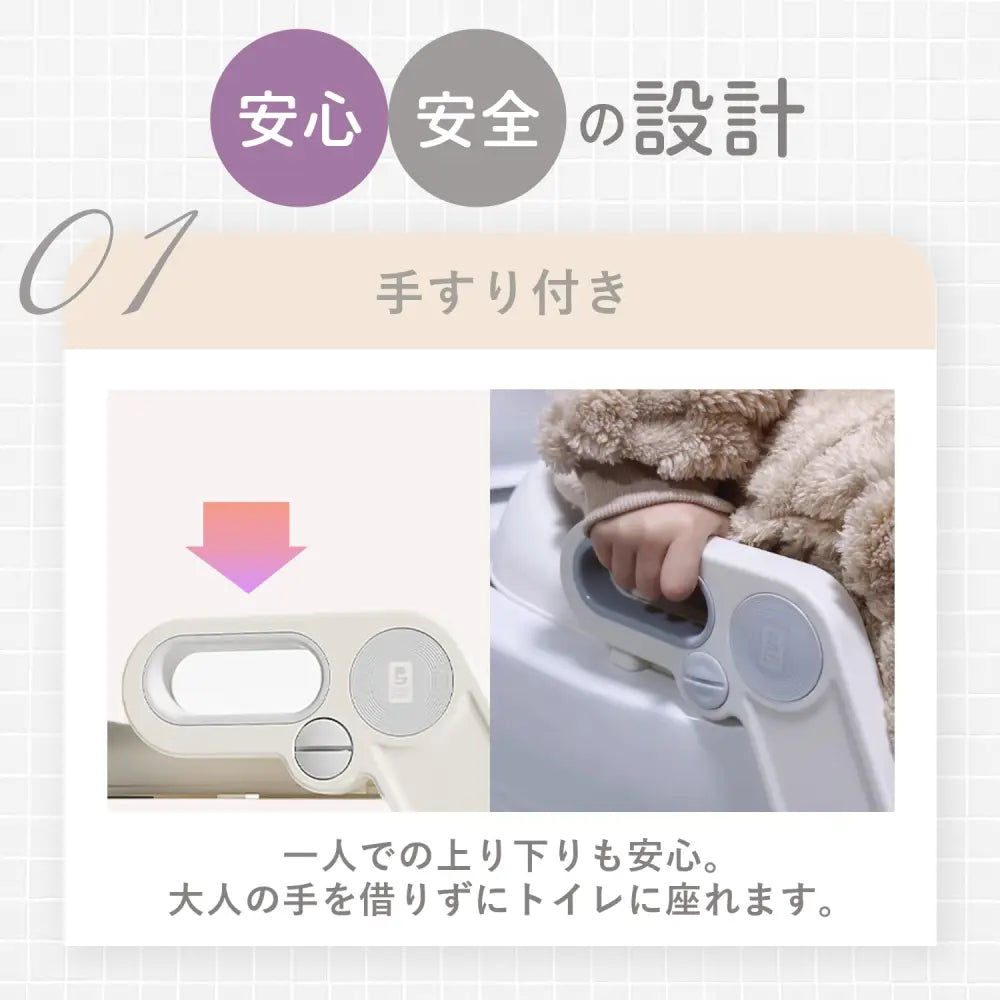 トイレトレーニング補助便座　ステップ付き補助便座　高さ調整可能トイトレ補助便座　折りたたみ式子ども便座　安定感抜群トイレステップ　滑り止め付き補助トイレ　角度調整可能トイレステップ　自立練習用便座　省スペース設計補助便座　子ども用トイレトレーニングチェア