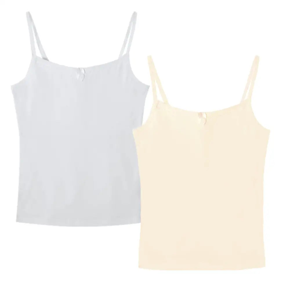 ジュニアインナー 成長期キャミソール 女の子下着 綿100 通気性 吸汗速乾 ノンワイヤー スクールインナー 快適肌着 成長サポート