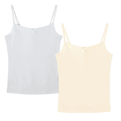 ジュニアインナー 成長期キャミソール 女の子下着 綿100 通気性 吸汗速乾 ノンワイヤー スクールインナー 快適肌着 成長サポート