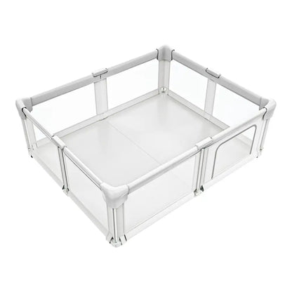 ベビーサークル メッシュガード クッション付き 安全設計 ドア付き プレイヤード 通気性抜群 高さ調整可能 子供部屋 室内遊び 収納ポケット