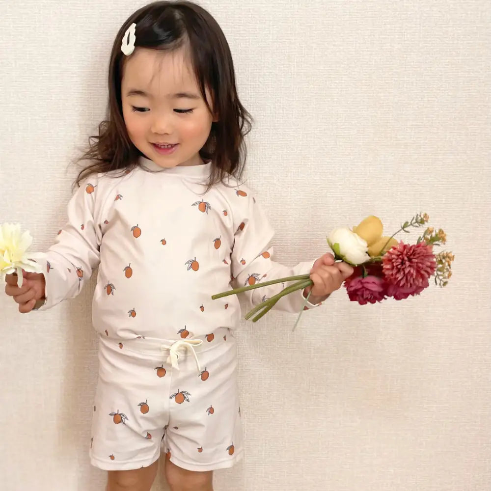 キッズ水着 3点セット ラッシュガード 長袖 セパレート UVカット 子供水着 男の子 女の子 スイムウェア キャップ付き おしゃれ ベビー キッズ プール 海 水遊び 日焼け対策 かわいい