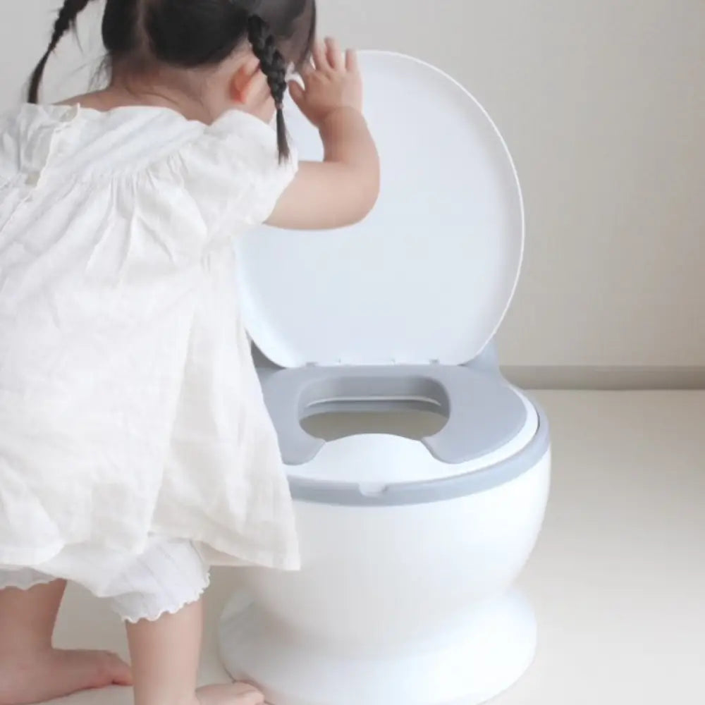 子ども用トイレ　トイレトレーニングおまる　リアルデザインおまる　トイレ練習玩具　こどもトイレしつけ　フタ付きおまる　流水音付きトイレおもちゃ　滑り止め付きベビートイレ　取り外し可能おまるポット　やわらか便座おまる