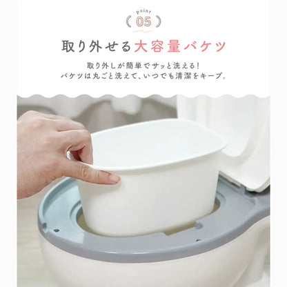 子ども用トイレ　トイレトレーニングおまる　リアルデザインおまる　トイレ練習玩具　こどもトイレしつけ　フタ付きおまる　流水音付きトイレおもちゃ　滑り止め付きベビートイレ　取り外し可能おまるポット　やわらか便座おまる