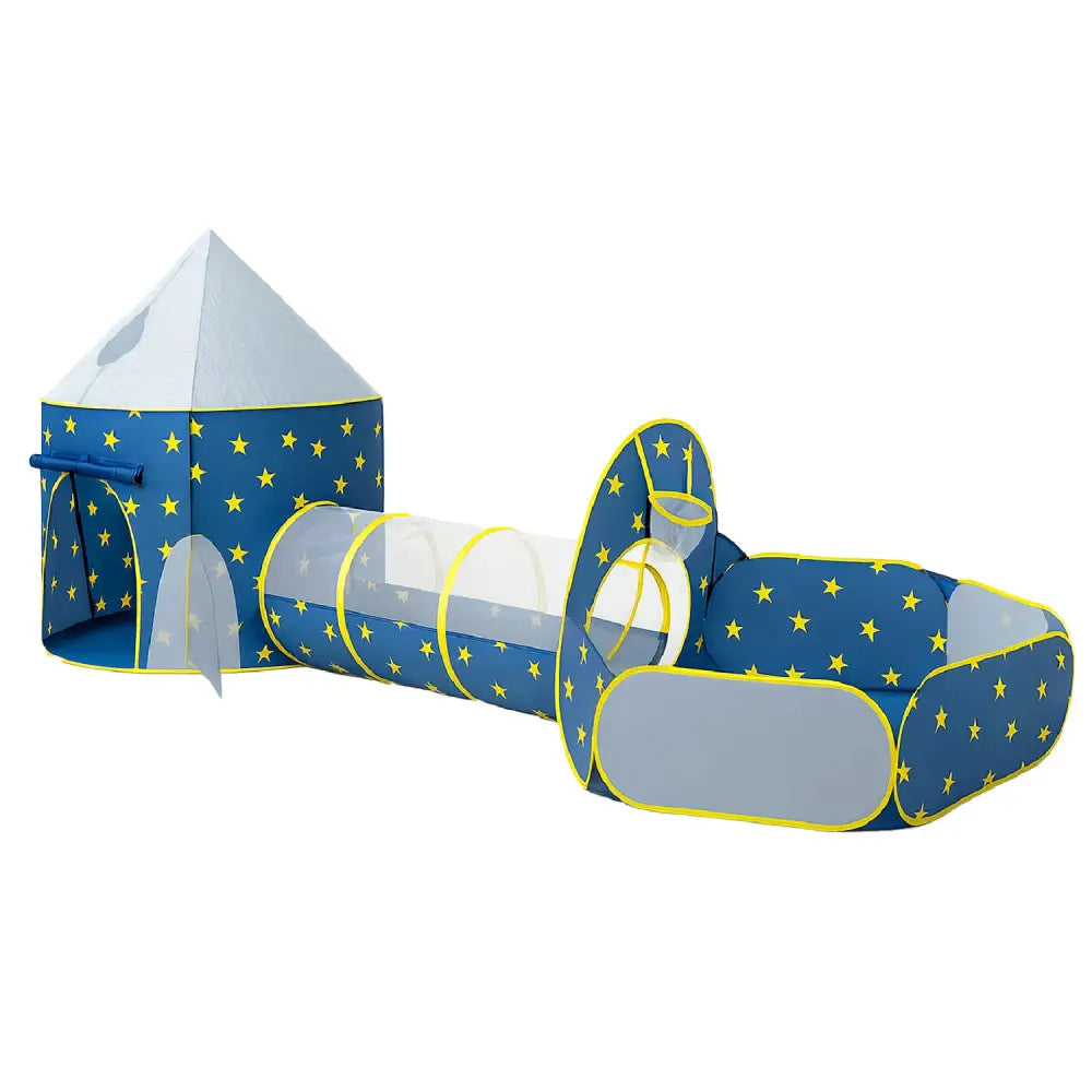 キッズテント トンネルセット ボールプール 室内遊び 秘密基地 ごっこ遊び 通気性メッシュ 折りたたみ収納 星柄デザイン プレゼント人気