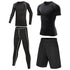 コンプレッションウェア　キッズスポーツウェア　上下4点セット　キッズスポーツウェアセット　スポーツウェア　キッズ　上下　部活　スポーツ　長袖　半袖　黒　スポーティー　子ども　オールシーズン　速乾　運動　ジム　体育　吸汗速乾　ランニング　小学生　男の子　女の子　送料無料