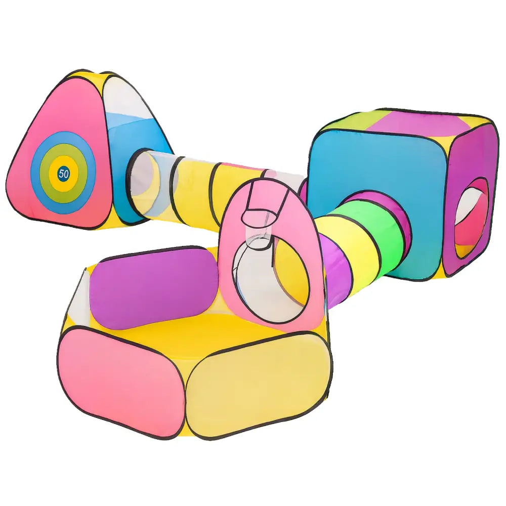 キッズテント トンネルセット ボールプール 室内遊び 秘密基地 ごっこ遊び 通気性メッシュ 折りたたみ収納 星柄デザイン プレゼント人気