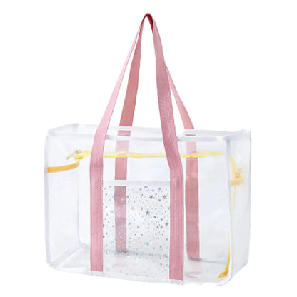 プールバッグ 女の子 キッズ A4対応 バッグ バック ビニールバッグ クリアバッグ スイムバッグ 水着用品 プール 海水浴 スイミング スクール レジャー 夏 水遊び ビニールバック スイムバック 可愛い  ジム 温泉　サウナ