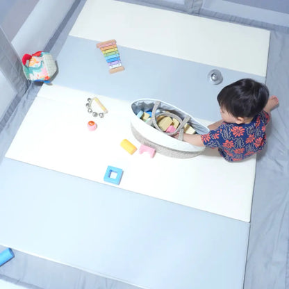 ベビーサークル メッシュガード クッション付き 安全設計 ドア付き プレイヤード 通気性抜群 高さ調整可能 子供部屋 室内遊び 収納ポケット