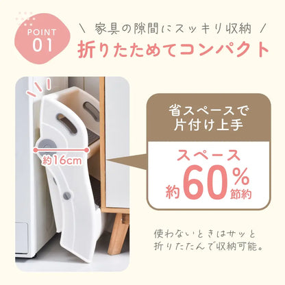 折りたたみステップ　子ども用踏み台　二段ステップ　スリム収納　滑り止め付き踏み台　折りたたみ式踏み台　軽量踏み台　耐荷重150kg　トイトレ用品　洗面台ステップ