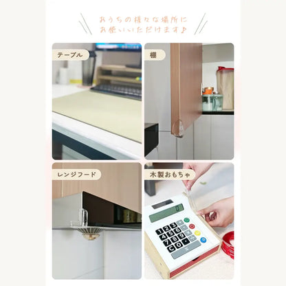 コーナーガード　透明ベビーガード　家具角保護クッション　子ども安全グッズ　貼るだけ簡単コーナーガード　誤飲防止ベビーガード　柔らか素材コーナークッション　L字タイプコーナー保護　直線カット対応ガード　インテリアになじむ安全グッズ