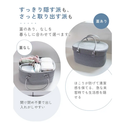 おむつストッカー 蓋あり蓋なし ホワイト ライトグレー おむつストッカー