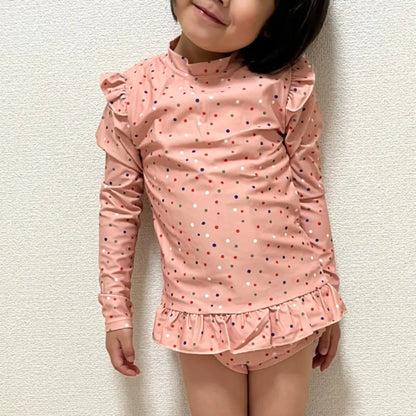 キッズ水着 長袖 UVカット ラッシュガード 子供水着 女の子 男の子 速乾 スイムウェア 紫外線対策 プール 海 水遊び ベビー キッズ 伸縮性 防水ポーチ付き 日焼け対策 おしゃれ