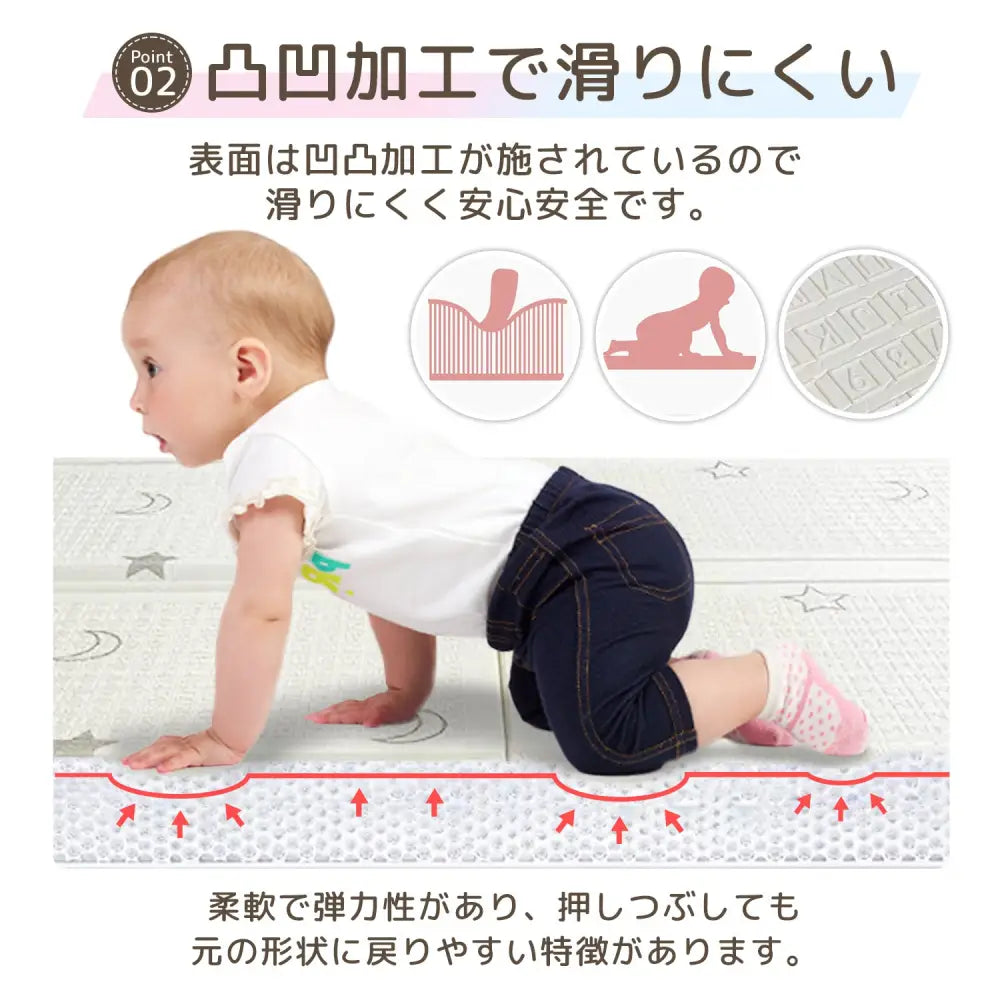 プレイマット 折りたたみ 厚手 防音 防水 ベビーマット XPE リバーシブル 持ち運び 収納袋付き 赤ちゃん キッズ 衝撃吸収 床暖対応 おしゃれ 安全 室内遊び