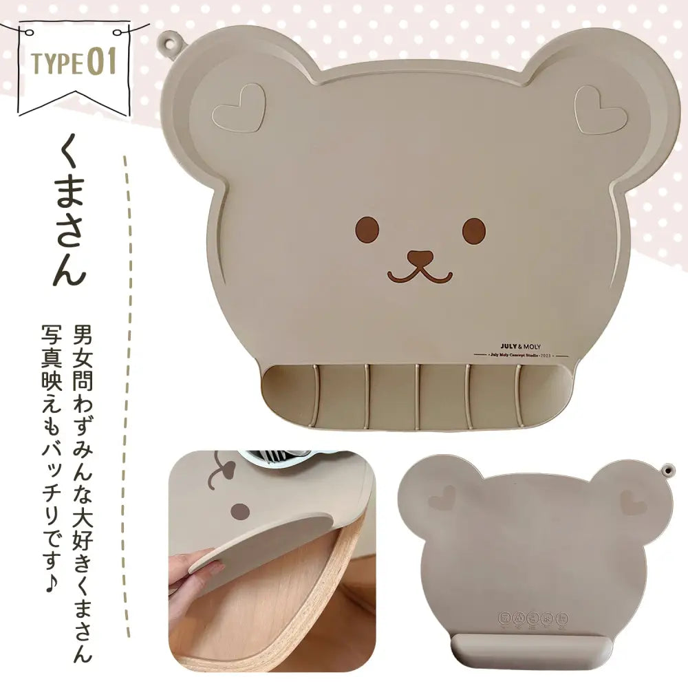 ベビーランチョンマット シリコン製 食べこぼし防止 撥水 滑り止め かわいいデザイン 洗いやすい 耐熱 衛生的 赤ちゃん食事グッズ