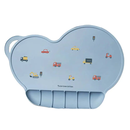 ベビーランチョンマット シリコン製 食べこぼし防止 撥水 滑り止め かわいいデザイン 洗いやすい 耐熱 衛生的 赤ちゃん食事グッズ