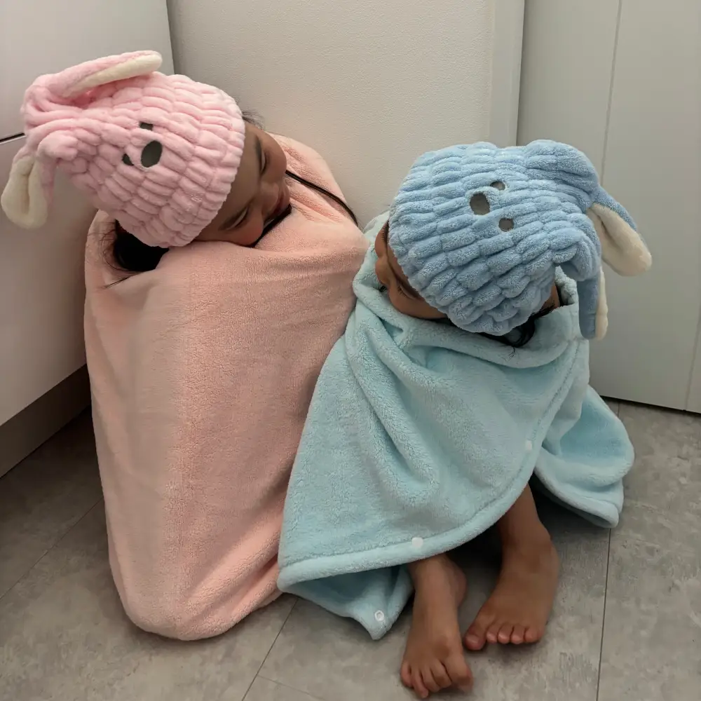 マイクロファイバー 吸水タオル キッズタオル 巻きタオル 速乾タオル プールタオル お風呂グッズ 子供用タオル サイズ調整ボタン ふわふわ素材 ノンホルマリン 安全素材 ネームタグ付き 着替え簡単 親子お揃い