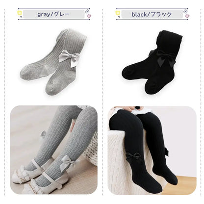 リボンタイツ 子供用タイツ ガールズタイツ キッズフォーマルタイツ 入園式タイツ 卒園式タイツ 入学式タイツ 結婚式子供服タイツ 発表会タイツ 可愛いリブ編みタイツ