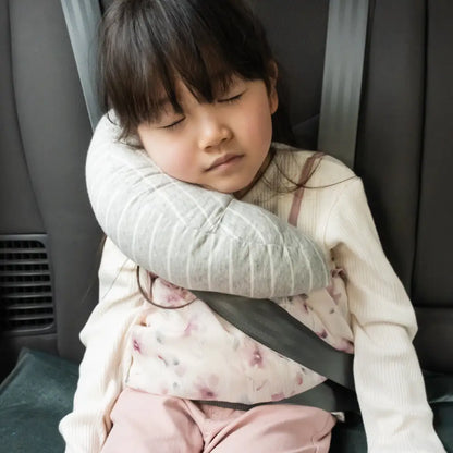 チャイルドシートベルトカバー シートベルト枕 ネックピロー 車用まくら 綿100％ 通気性 吸湿性 快適ドライブ マジックテープ式 取り付け簡単 子供用 大人兼用 洗える