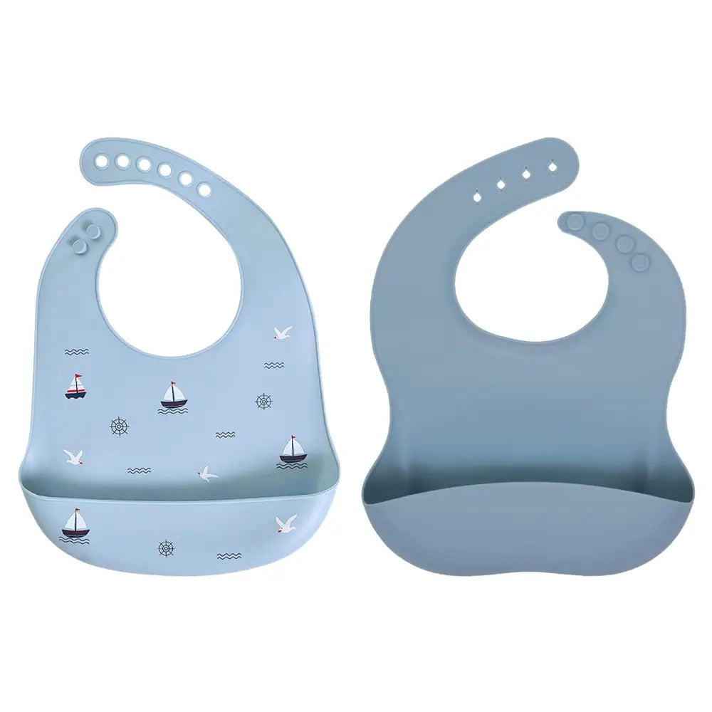 シリコンビブ お食事エプロン ベビー用 食べこぼし防止 立体ポケット付き 軽量 柔らか素材 丸めて収納 お手入れ簡単 防水 汚れにくい 持ち運び便利 離乳食グッズ 赤ちゃん用品