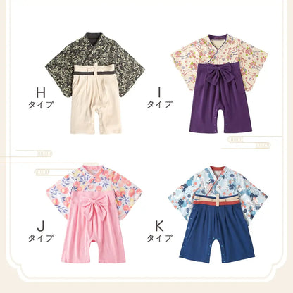 袴 ロンパース  100日祝い 赤ちゃん ベビー 袴ロンパース  お宮参り ひな祭り 桃の節句 バースデー 七五三 結婚式 出産祝い  お食い初め 初節句 