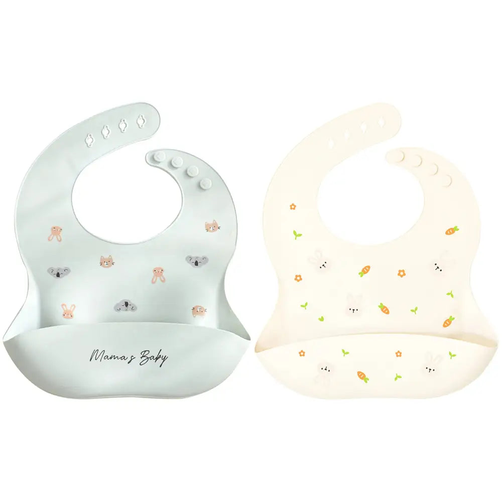 シリコンビブ お食事エプロン ベビー用 食べこぼし防止 立体ポケット付き 軽量 柔らか素材 丸めて収納 お手入れ簡単 防水 汚れにくい 持ち運び便利 離乳食グッズ 赤ちゃん用品