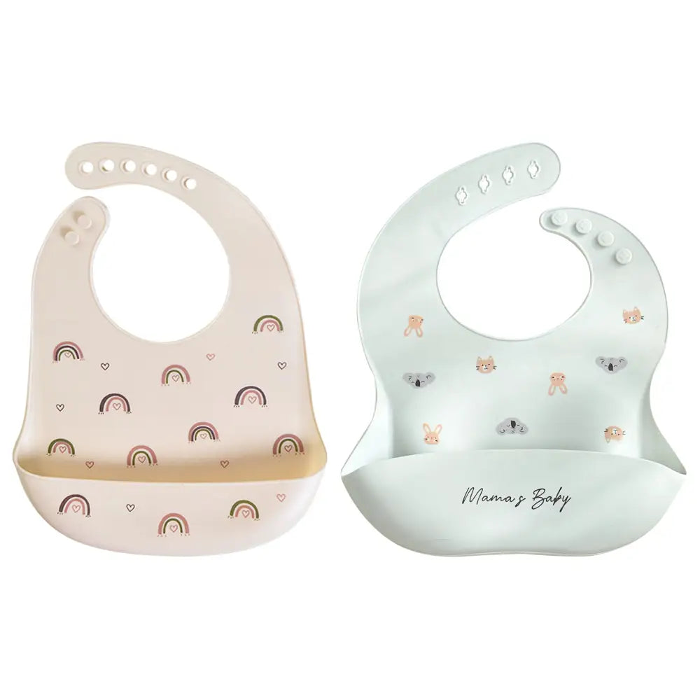 シリコンビブ お食事エプロン ベビー用 食べこぼし防止 立体ポケット付き 軽量 柔らか素材 丸めて収納 お手入れ簡単 防水 汚れにくい 持ち運び便利 離乳食グッズ 赤ちゃん用品